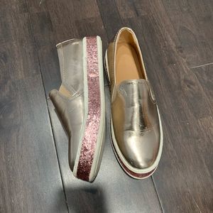 Rose gold sneakers